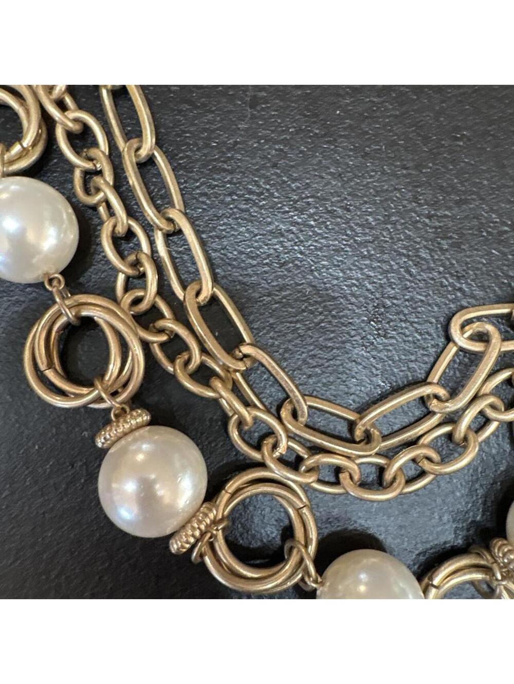 Vintage Premier Designs multi-strand necklace featuring gold-tone chains - Picture 2 of 2